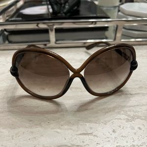 Tom Ford Dark Brown Frame Gradient Tom Ford  Sunglasses-TF185 48F 64-14